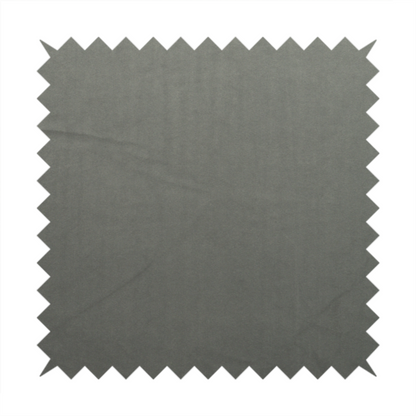 Alpha Plain Durable Velvet Brushed Cotton Effect Upholstery Fabric Grey Colour CTR-2737 - Roman Blinds