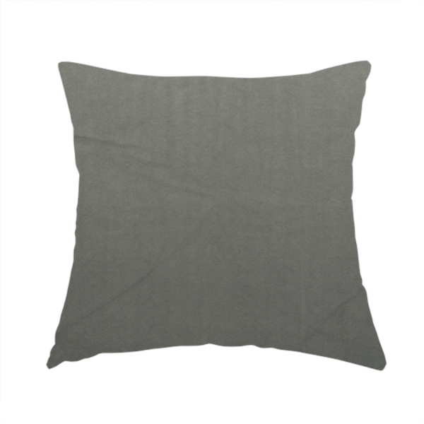 Alpha Plain Durable Velvet Brushed Cotton Effect Upholstery Fabric Grey Colour CTR-2737 - Handmade Cushions