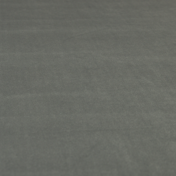 Alpha Plain Durable Velvet Brushed Cotton Effect Upholstery Fabric Grey Colour CTR-2737 - Roman Blinds