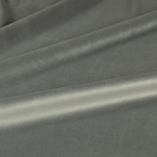 Alpha Plain Durable Velvet Brushed Cotton Effect Upholstery Fabric Grey Colour CTR-2737