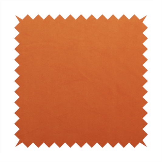 Alpha Plain Durable Velvet Brushed Cotton Effect Upholstery Fabric Orange Colour CTR-2738