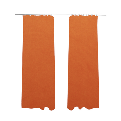 Alpha Plain Durable Velvet Brushed Cotton Effect Upholstery Fabric Orange Colour CTR-2738 - Made To Measure Curtains