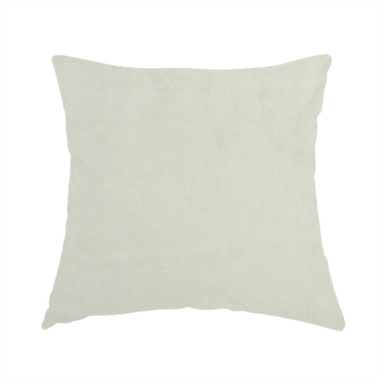 Alpha Plain Durable Velvet Brushed Cotton Effect Upholstery Fabric Silver Colour CTR-2740 - Handmade Cushions