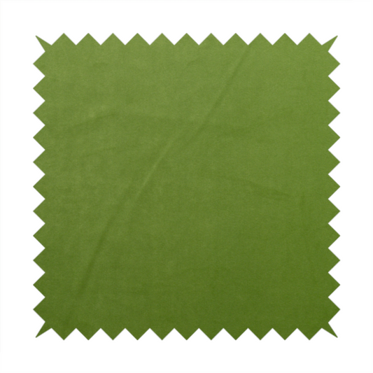 Alpha Plain Durable Velvet Brushed Cotton Effect Upholstery Fabric Green Colour CTR-2741