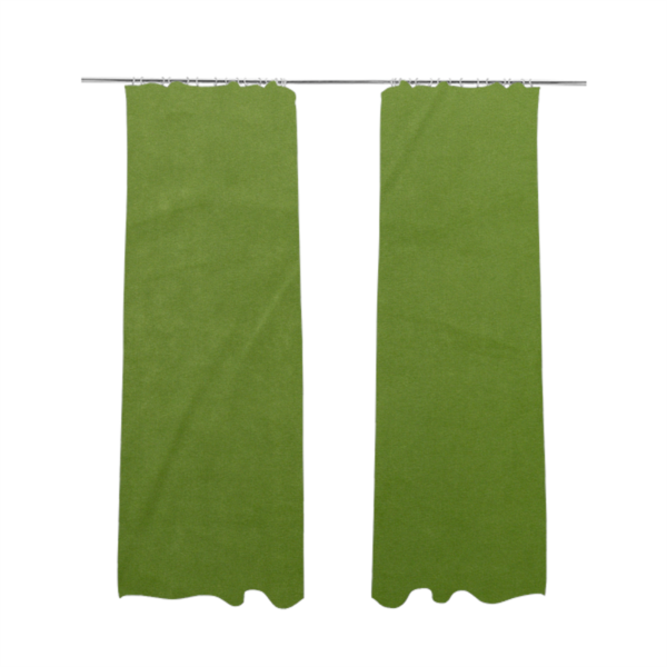 Alpha Plain Durable Velvet Brushed Cotton Effect Upholstery Fabric Green Colour CTR-2741 - Made To Measure Curtains