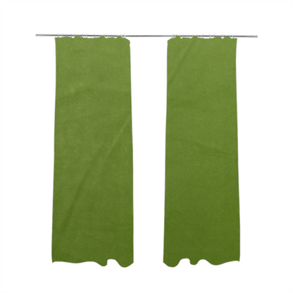 Alpha Plain Durable Velvet Brushed Cotton Effect Upholstery Fabric Green Colour CTR-2741 - Made To Measure Curtains