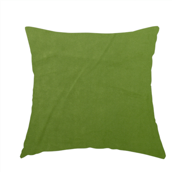 Alpha Plain Durable Velvet Brushed Cotton Effect Upholstery Fabric Green Colour CTR-2741 - Handmade Cushions