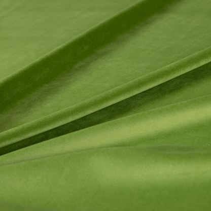Alpha Plain Durable Velvet Brushed Cotton Effect Upholstery Fabric Green Colour CTR-2741 - Roman Blinds