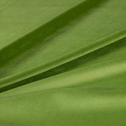 Alpha Plain Durable Velvet Brushed Cotton Effect Upholstery Fabric Green Colour CTR-2741 - Made To Measure Curtains