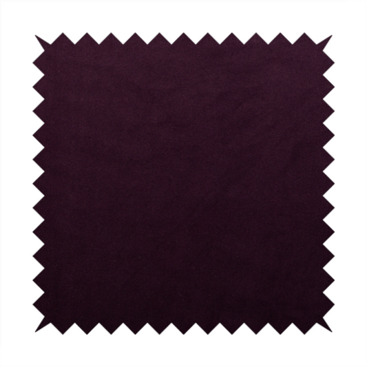 Alpha Plain Durable Velvet Brushed Cotton Effect Upholstery Fabric Purple Colour CTR-2742