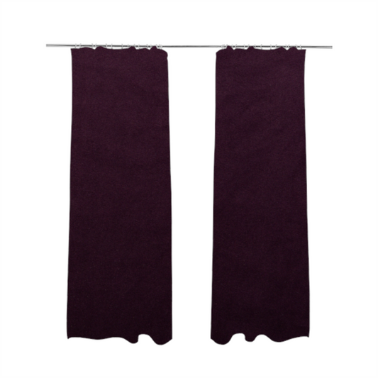 Alpha Plain Durable Velvet Brushed Cotton Effect Upholstery Fabric Purple Colour CTR-2742 - Made To Measure Curtains