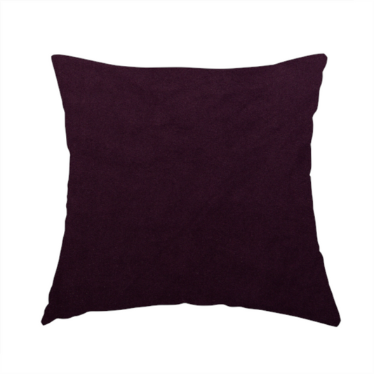 Alpha Plain Durable Velvet Brushed Cotton Effect Upholstery Fabric Purple Colour CTR-2742 - Handmade Cushions