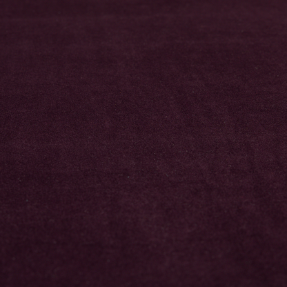 Alpha Plain Durable Velvet Brushed Cotton Effect Upholstery Fabric Purple Colour CTR-2742 - Handmade Cushions