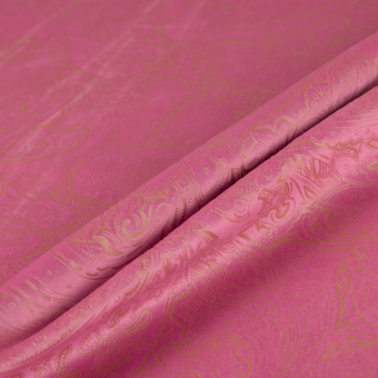 Athena Laser Cut Pattern Soft Velveteen Pink Velvet Upholstery Curtains Fabric CTR-2745 - Made To Measure Curtains