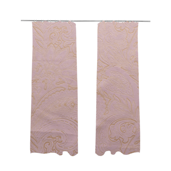 Athena Laser Cut Pattern Soft Velveteen Lilac Velvet Upholstery Curtains Fabric CTR-2747 - Made To Measure Curtains