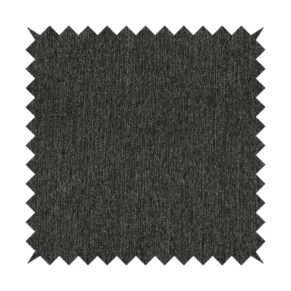 Coco Soft Weave Collection Flat Basket Weave Quality Fabric In Grey Black Colour Upholstery Fabric CTR-275 - Roman Blinds