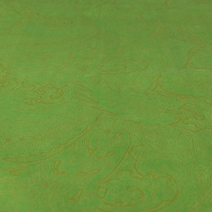 Athena Laser Cut Pattern Soft Velveteen Green Velvet Upholstery Curtains Fabric CTR-2751 - Roman Blinds