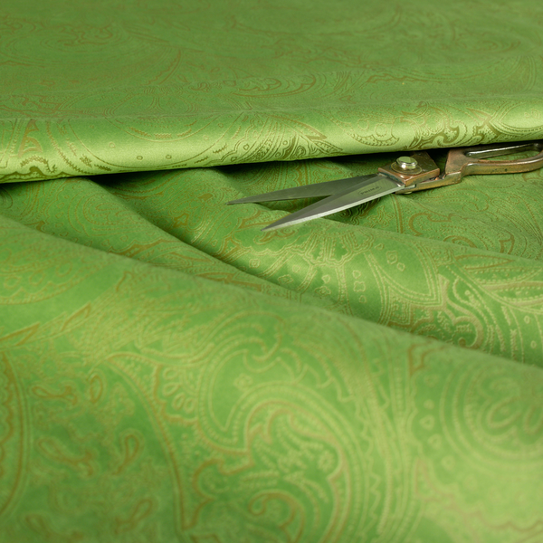 Athena Laser Cut Pattern Soft Velveteen Green Velvet Upholstery Curtains Fabric CTR-2751 - Roman Blinds