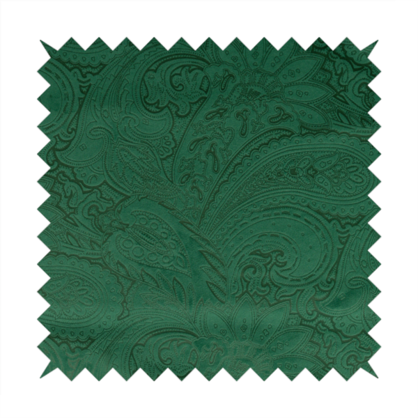 Athena Laser Cut Pattern Soft Velveteen Green Velvet Upholstery Curtains Fabric CTR-2752 - Made To Measure Curtains