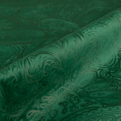 Athena Laser Cut Pattern Soft Velveteen Green Velvet Upholstery Curtains Fabric CTR-2752 - Roman Blinds