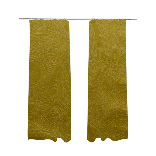 Athena Laser Cut Pattern Soft Velveteen Green Velvet Upholstery Curtains Fabric CTR-2753 - Made To Measure Curtains