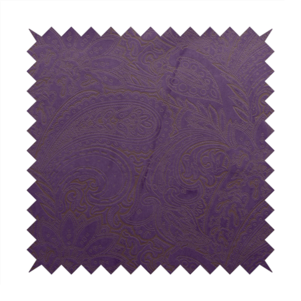 Athena Laser Cut Pattern Soft Velveteen Purple Velvet Upholstery Curtains Fabric CTR-2755 - Made To Measure Curtains