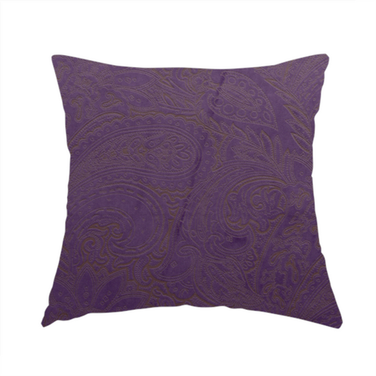 Athena Laser Cut Pattern Soft Velveteen Purple Velvet Upholstery Curtains Fabric CTR-2755 - Handmade Cushions