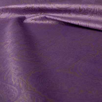 Athena Laser Cut Pattern Soft Velveteen Purple Velvet Upholstery Curtains Fabric CTR-2755 - Made To Measure Curtains