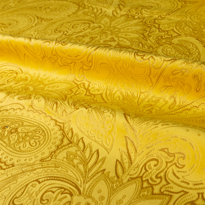 Athena Laser Cut Pattern Soft Velveteen Yellow Velvet Upholstery Curtains Fabric CTR-2760 - Made To Measure Curtains