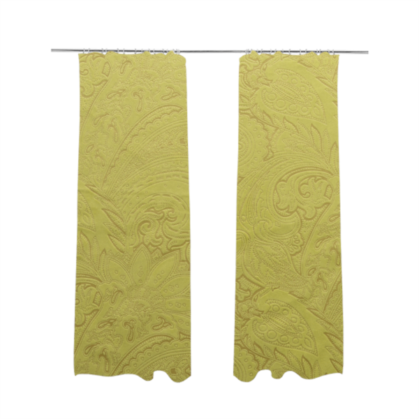 Athena Laser Cut Pattern Soft Velveteen Green Velvet Upholstery Curtains Fabric CTR-2761 - Made To Measure Curtains