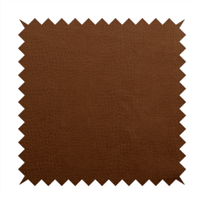 Crocodile Pattern Soft Faux Suede Tan Brown Upholstery Fabric CTR-2783