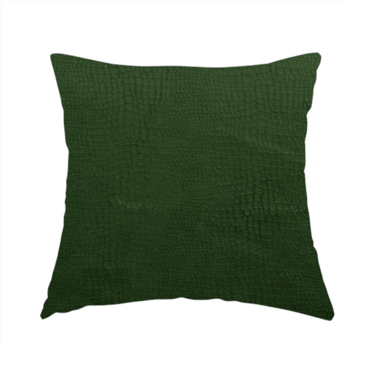 Crocodile Pattern Soft Faux Suede Green Upholstery Fabric CTR-2784 - Handmade Cushions