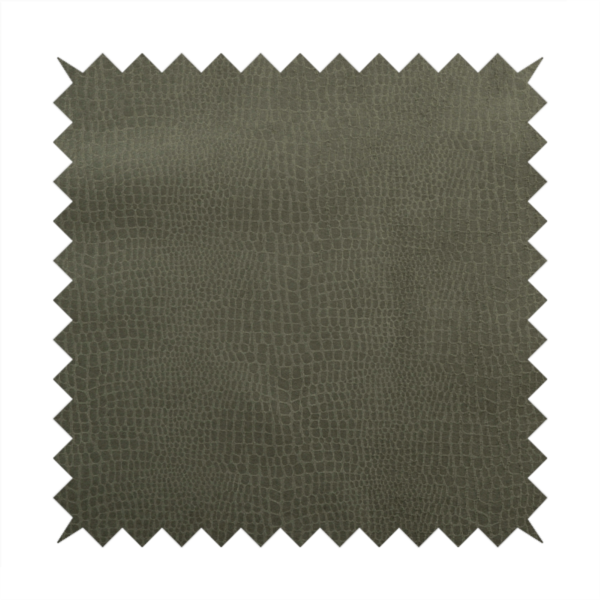 Crocodile Pattern Soft Faux Suede Grey Upholstery Fabric CTR-2785 - Made To Measure Curtains