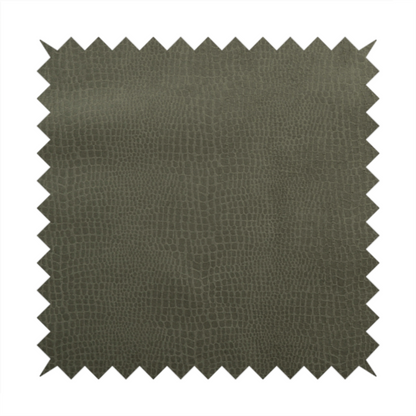 Crocodile Pattern Soft Faux Suede Grey Upholstery Fabric CTR-2785 - Made To Measure Curtains