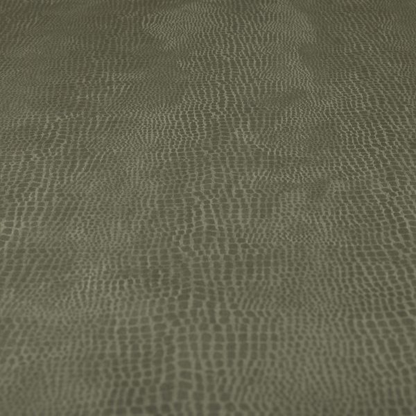 Crocodile Pattern Soft Faux Suede Grey Upholstery Fabric CTR-2785