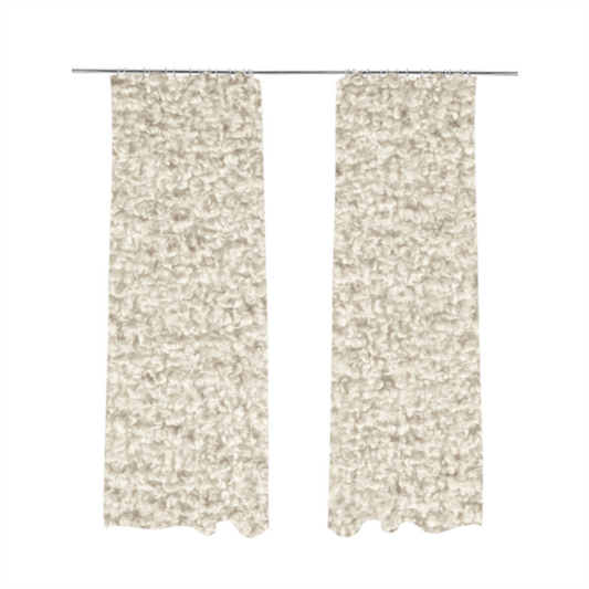 Willow Boucle Material Beige Colour Upholstery Fabric CTR-2788 - Made To Measure Curtains