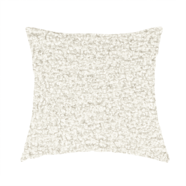 Willow Boucle Material White Colour Upholstery Fabric CTR-2789 - Handmade Cushions