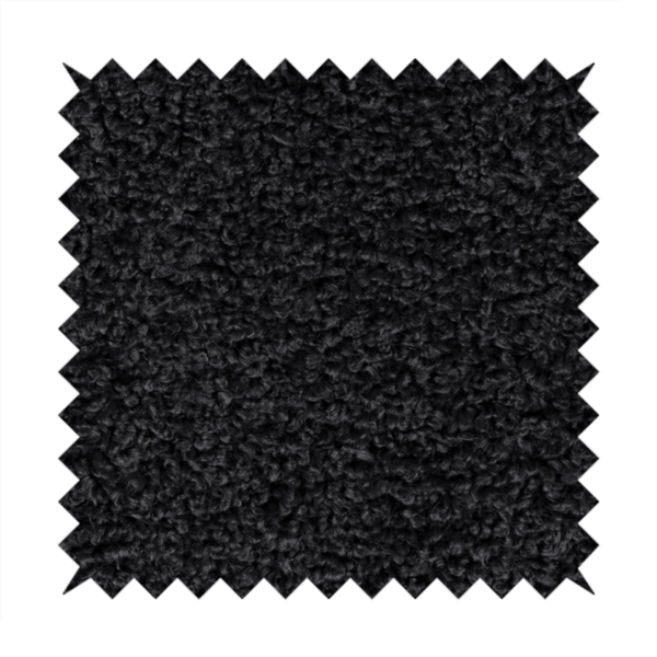 Willow Boucle Material Black Colour Upholstery Fabric CTR-2792 - Roman Blinds