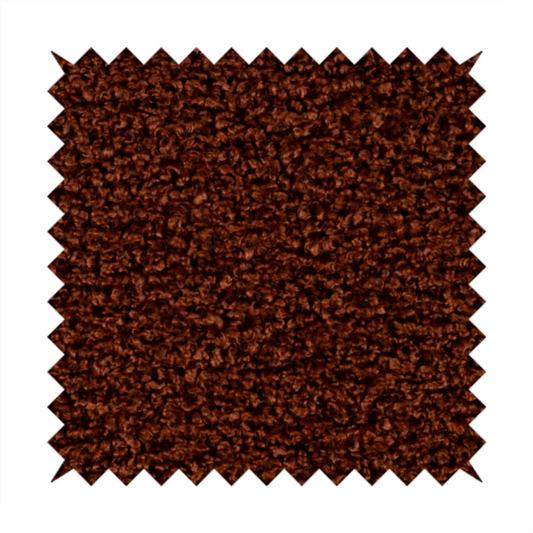 Willow Boucle Material Burnt Orange Colour Upholstery Fabric CTR-2793
