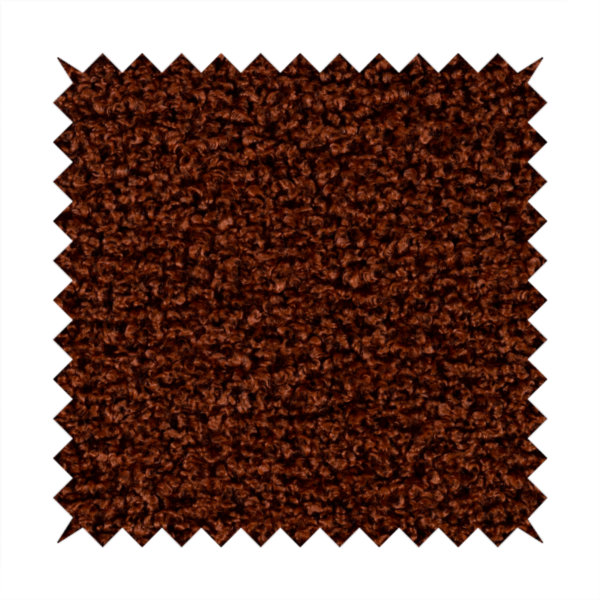 Willow Boucle Material Burnt Orange Colour Upholstery Fabric CTR-2793 - Made To Measure Curtains