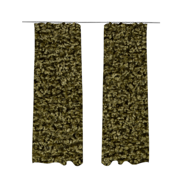 Willow Boucle Material Green Colour Upholstery Fabric CTR-2795 - Made To Measure Curtains