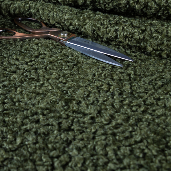 Willow Boucle Material Green Colour Upholstery Fabric CTR-2796