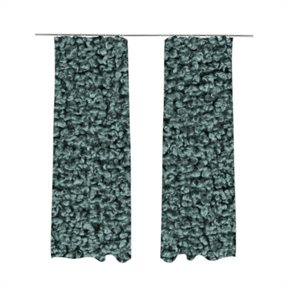 Willow Boucle Material Aqua Blue Colour Upholstery Fabric CTR-2797 - Made To Measure Curtains