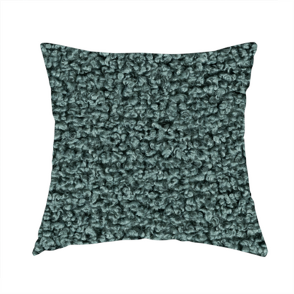 Willow Boucle Material Aqua Blue Colour Upholstery Fabric CTR-2797 - Handmade Cushions