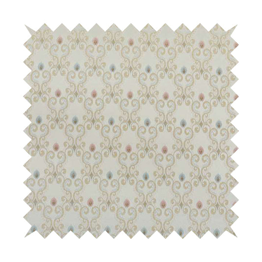 Saliha Regency Medallion Pattern Fabric Pearl Collection Fabrics CTR-28