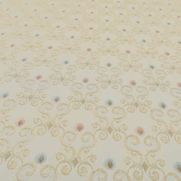 Saliha Regency Medallion Pattern Fabric Pearl Collection Fabrics CTR-28 - Handmade Cushions