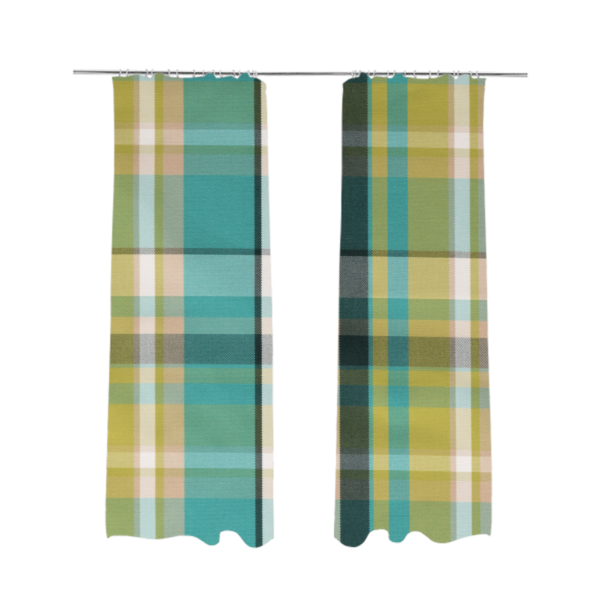 Oban Tartan Pattern Outdoor Fabric CTR-2812 - Made To Measure Curtains