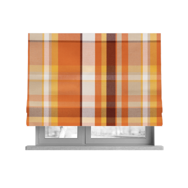 Oban Tartan Pattern Outdoor Fabric CTR-2813 - Roman Blinds