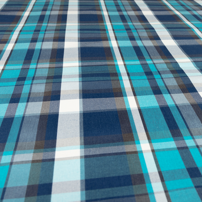 Oban Tartan Pattern Outdoor Fabric CTR-2815 - Made To Measure Curtains