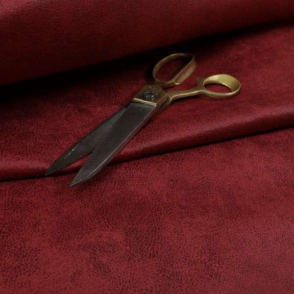 Elkhart Collection Soft Thick Durable Faux Suede Fabric In Red Colour Upholstery Fabric CTR-293 - Roman Blinds